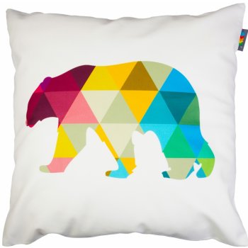 RelaxPillow.cz Hudební polštář 3,5 mm jack Geometric Bear 45x45