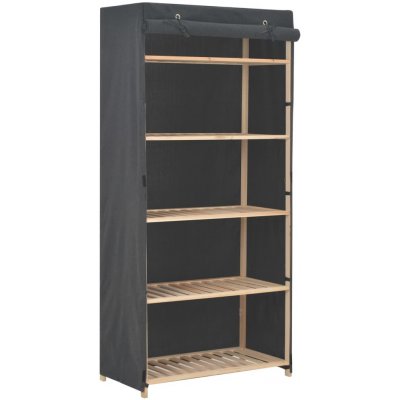 Šatní skříň šedá 79 x 40 x 170 cm textil – Zboží Mobilmania