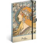 Notes Alfons Mucha Zodiak, tečkovaný 13 × 21 cm – Zboží Živě