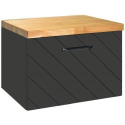 Olsen-Spa Koupelnová skříňka s deskou pod umyvadlo 60cm Besco Floo černá matná