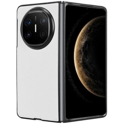 Textury plastový kryt s umělou kůží na Huawei Mate X6 - bílý – Sleviste.cz