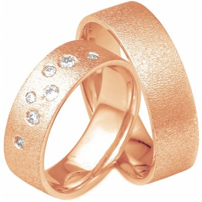 Aumanti Snubní prsteny 38 Zlato červená – Zboží Mobilmania