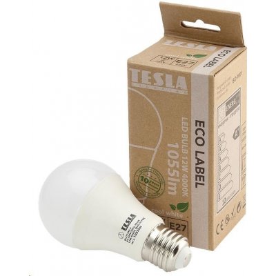 TESLA LED žárovka BULB E27 12W 230V 1055lm 15 000h 4000K studená bílá 220° – Zboží Mobilmania
