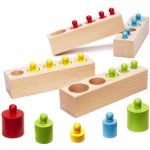 Montessori dřevěná válcová závaží barevná – Zboží Dáma
