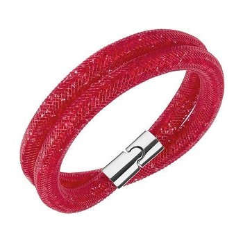 Swarovski náramek Červený dvojitý Stardust Red 5184845