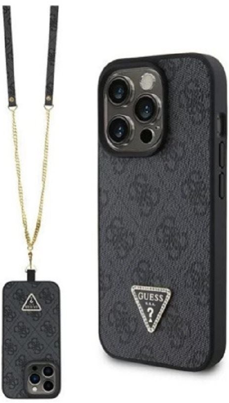 Guess IML 4G Printed Crossbody iPhone 15 Pro Max černé