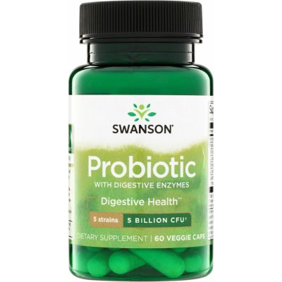 Swanson Probiotic with Digestive Enzymes vegetariánská kapsle 5 Billion CFU 60 ks – Hledejceny.cz