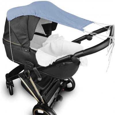 Baby Nellys Mušelínová stříška NATURE jeans – Zboží Mobilmania