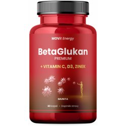 MOVIT ENERGY BetaGlukan 350 mg + vitamin C + D3 + zinek premium 60 kapslí