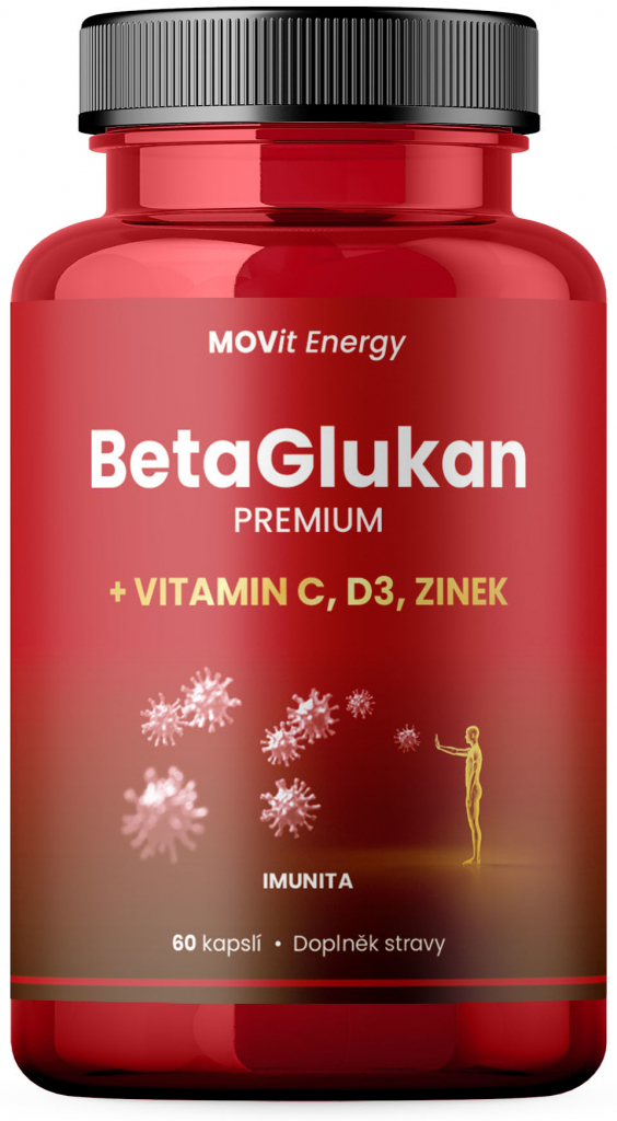 MOVIT ENERGY BetaGlukan 350 mg + vitamin C + D3 + zinek premium 60