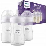 Avent láhev Natural Response 3ks transparentní 260ml – Zboží Mobilmania