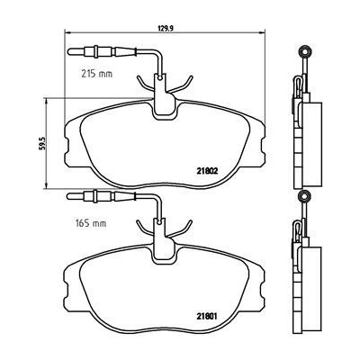 BREMBO Sada brzdových destiček, kotoučová brzda P 23 061