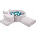 KiddyMoon PPZP-OK30D-134 Suchý bazén + 200 míčků – Hledejceny.cz