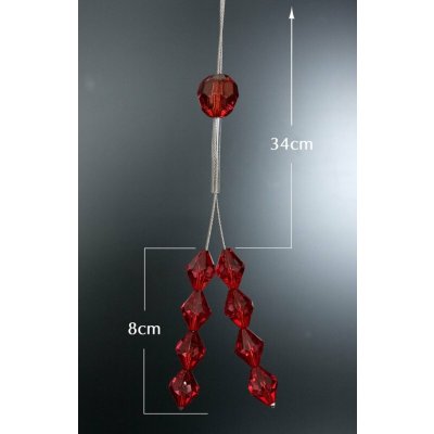 EUROFIRANY DEKORAČNÍ ŠŇŮRA NA ZÁVĚS 12 ČERVENÁ – Hledejceny.cz