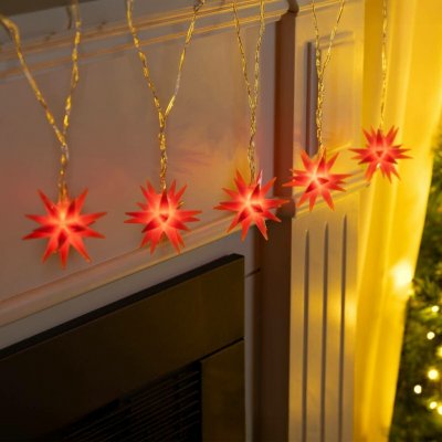Haushalt international LED Světelný řetěz Star červený – Hledejceny.cz