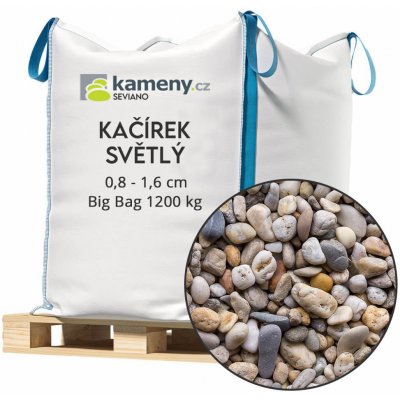 Kameny.cz Kačírek - praný Vyberte si balení: Big Bag 1200 kg, Vyberte si velikostní frakci: 0,8 - 1,6 cm