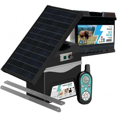 Bateriový RF zdroj fencee battery DUO RF BDX50 s ovladačem + solární panel 30 W + konzole + baterie – Hledejceny.cz