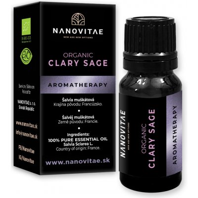 Nanovitae Šalvěj esenciální olej Organic quality 10 ml – Hledejceny.cz