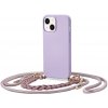 Pouzdro a kryt na mobilní telefon Apple Pouzdro Tech-Protect se šňůrkou iPhone 14 PLUS Icon Chain Violet
