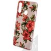 Pouzdro a kryt na mobilní telefon Samsung 1Mcz Floral TPU Červené rododendron Samsung Galaxy A20s světle růžové