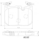 Sada brzdových destiček, kotoučová brzda BREMBO P06096NX