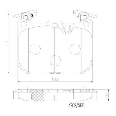 Sada brzdových destiček, kotoučová brzda BREMBO P06096NX – Hledejceny.cz