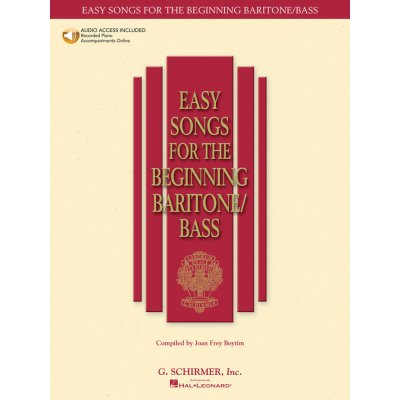 Easy Songs for the Beginning Baritone/Bass + Audio Online zpěv baryton/bass a klavír – Zboží Mobilmania