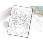 Radost v písku Šablona na pískování Sněhulák s dárečky A5 148 x 210 mm – Sleviste.cz