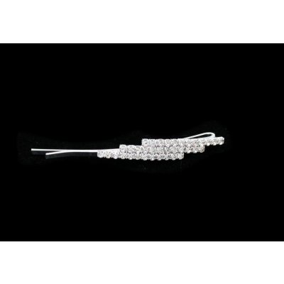 Kovová sponka s kamínky Barva: stříbrná – Zboží Dáma