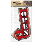 Wall decor 2317-1 Sam.dek.na zeď Bar, rozměry 38x22cm OPEN – Sleviste.cz
