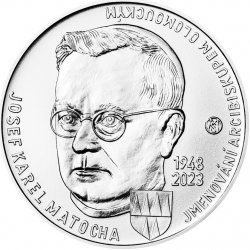 Česká mincovna Stříbrná mince 200 Kč Josef Karel Matocha jmenován arcibiskupem olomouckým stand 13 g