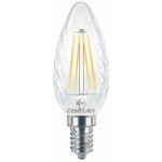 Century LED FILAMENT SVÍČKA TWIST ČIRÁ 4W E14 2700K 470Lm 360d 35x98mm IP20 CEN INTOR-041427 Teplá bílá Čirá – Hledejceny.cz