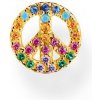 Náušnice Thomas Sabo kusová náušnice Peace with colourful stones gold H2218-488-7