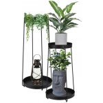 Kinekus Stojan na květináče kov černý KIN64303732 2 ks – Zboží Dáma