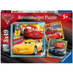 Ravensburger Disney Auta 3: Na závodech 3 x 49 dílků – Sleviste.cz