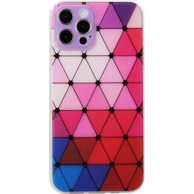 Appleking Pouzdro měkké se vzorem vitráže iPhone 12 Pro - fialové – Hledejceny.cz