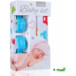 T-Tomi Baby set bambusová osuška auta modrý – Sleviste.cz