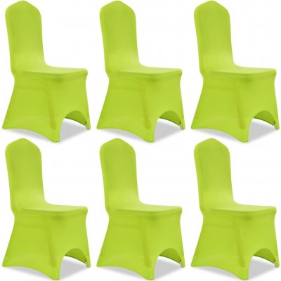 Strečové potahy na židle 6 ks zelené