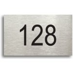 ACCEPT Číslo na dveře - typ 07 (50x30mm) - stříbrná tabulka - černý tisk – HobbyKompas.cz
