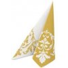 Ubrousky PAW AIRLAID Ubrousky Reverse Motif gold-white 50 ks 40x40cm