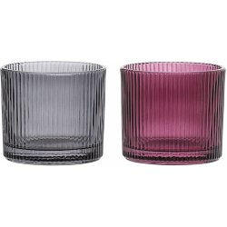 Bloomingville Skleněný svícen Votive Glass Fialová, fialová barva, šedá  barva, sklo od 194 Kč - Heureka.cz