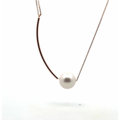 Lenka Výmolová perla na řetízku z růžového zlato – Zboží Dáma
