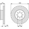 Brzdový kotouč BOSCH Brzdový kotouč větraný Ø290mm 0 986 479 602