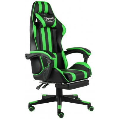 Nabytek XL Herní židle s podnožkou černo-zelená umělá kůže od 4 335 Kč -  Heureka.cz