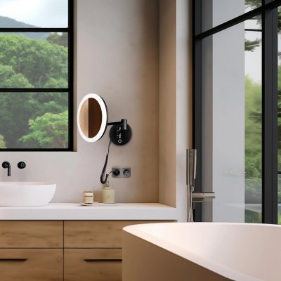 Nimco ZK 20265 90 kosmetické LED zrcátko černé – Sleviste.cz