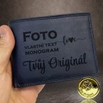 Úžasná modrá barva kůže vlastní text zvedne peněženku na vyšší level – Sleviste.cz