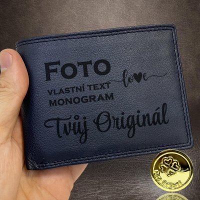 Úžasná modrá barva kůže vlastní text zvedne peněženku na vyšší level – Sleviste.cz