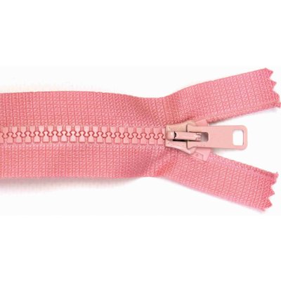Kostěný zip dělitelný 75 cm starorůžový – Zboží Mobilmania