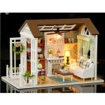 FunPlay 6995 DIY Dřevěný domeček pro panenky s příslušenstvím obývací pokoj 15x20,6x11,8cm – Hledejceny.cz