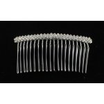 Kovový hřebínek se štrasovými kamínky stříbrná – Hledejceny.cz